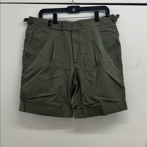 Spier & Mackay Men's Size 34 Classic Green Pleated Front Shorts Dry Clean Only